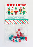 Best Elf Friend - Elf Friendship Bracelet Kit - Christmas Treat Tag
