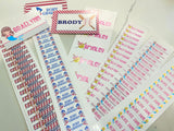 Waterproof Name Labels - Multiple Sizes!