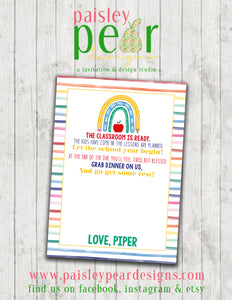 Back to School Gift Card Holder - Teachers and More - Digital File Available