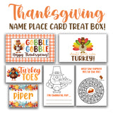 Thanksgiving Name Place Holder Treat Box