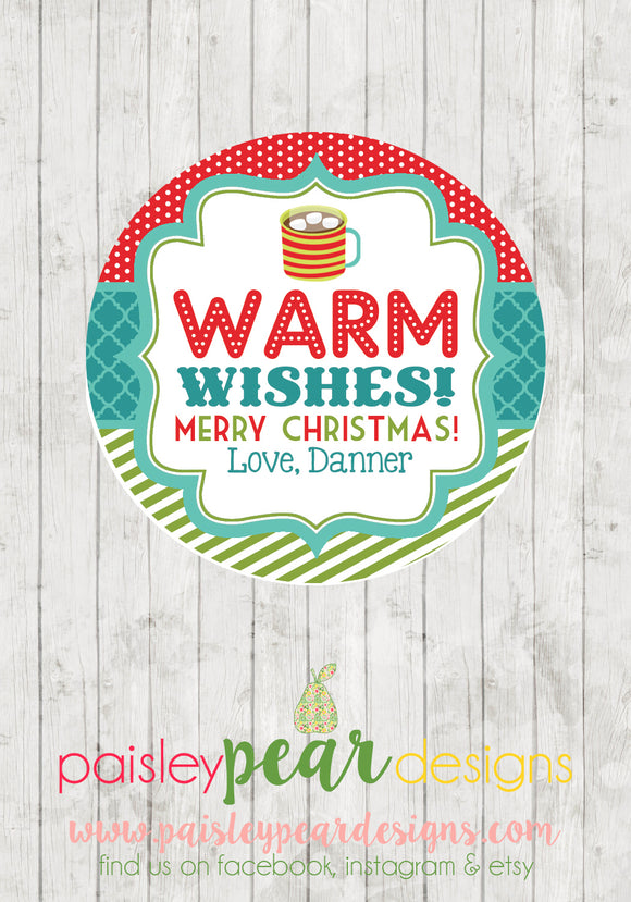 Warmest Wishes - Christmas Treat Tags