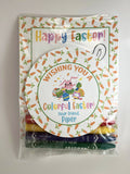 Colorful Easter - Color page and crayons - Easter Treat Tags