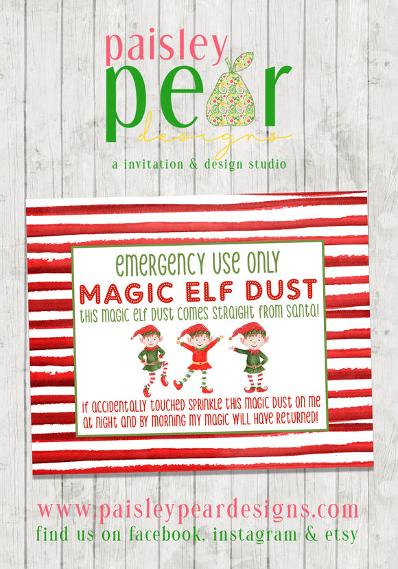 Magic Elf Dust - Christmas Treat Tags