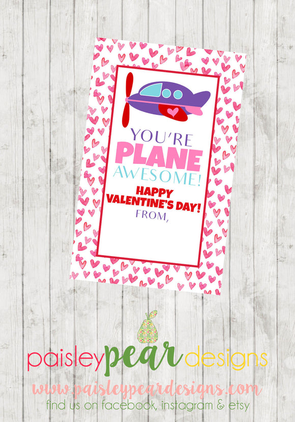 Plane Awesome - Valentine Tags