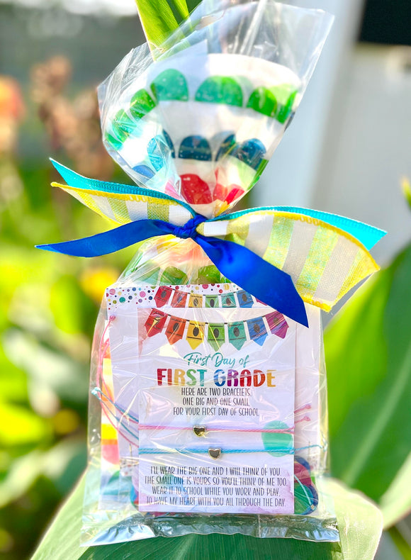 Back to School Gift - Ready Confetti and First Day Bracelet