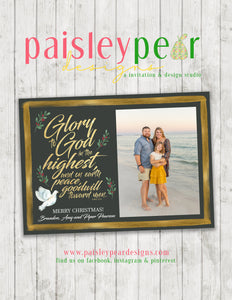 Glory to God - Christmas Photo Card - Digital Available