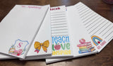 Teacher Notepads - 16 Designs - All Can be made into Note Cards!