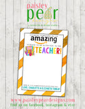 Back to School Gift Card Holder - Teachers and More - Digital File Available