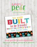 Built to be Friends - Valentine Tags - Digital Available