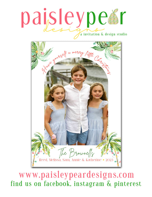 Christmas Palm - Christmas Photo Card - Digital Available