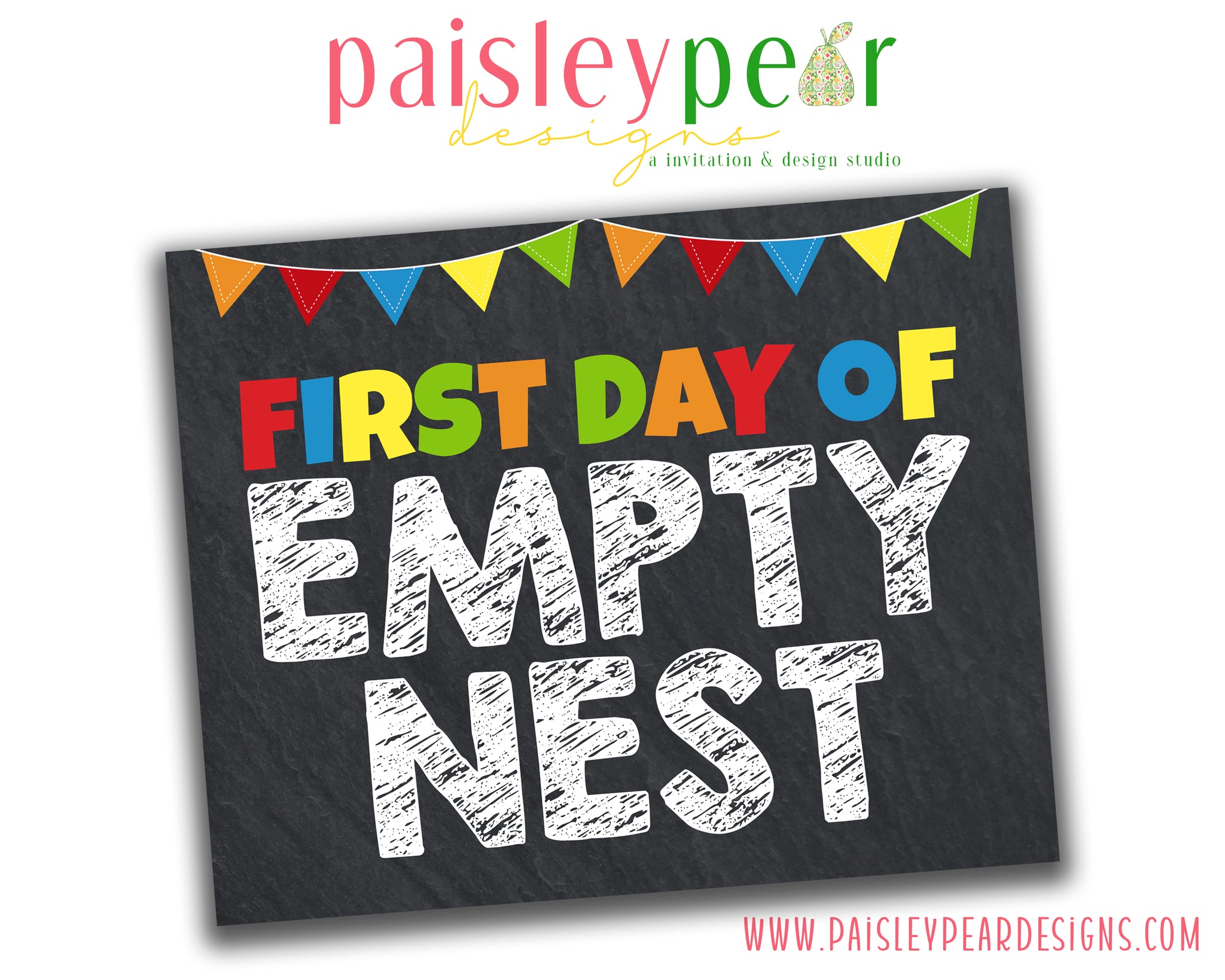 Empty Nester Sign First Day of EMPTY NEST sign - From the VIRAL Disney Pictures - Digita ...