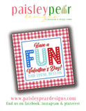 Fun Valentine's Day  - Fun Dip - Valentine Tags