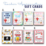 Teacher Gift Card Holder - Teacher Appreciation/End of School - Prints or Digital