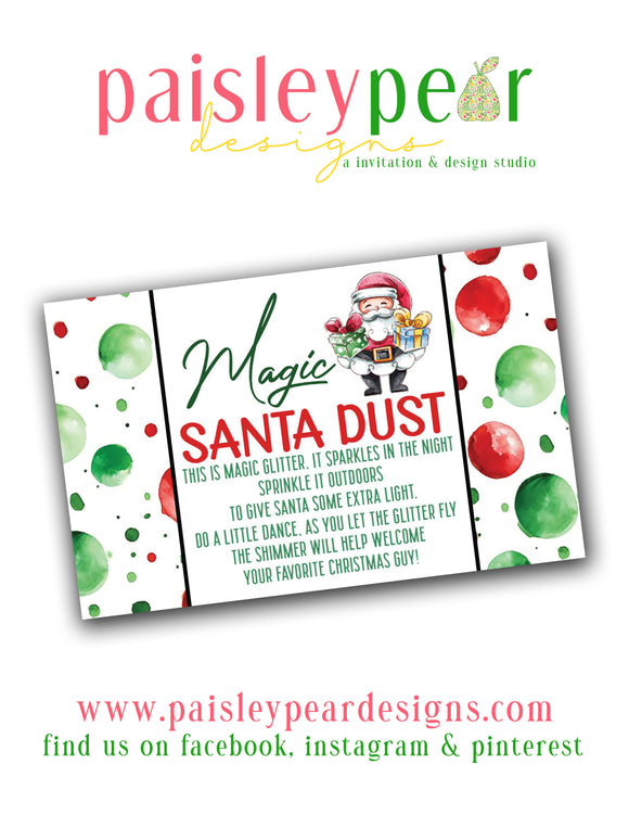 Magic Santa Dust - Christmas Treat Tags