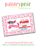 You're Plane Awesome - Valentine Treat Tags - Digital File Available