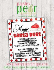 Magic Santa Dust - Christmas Treat Tags