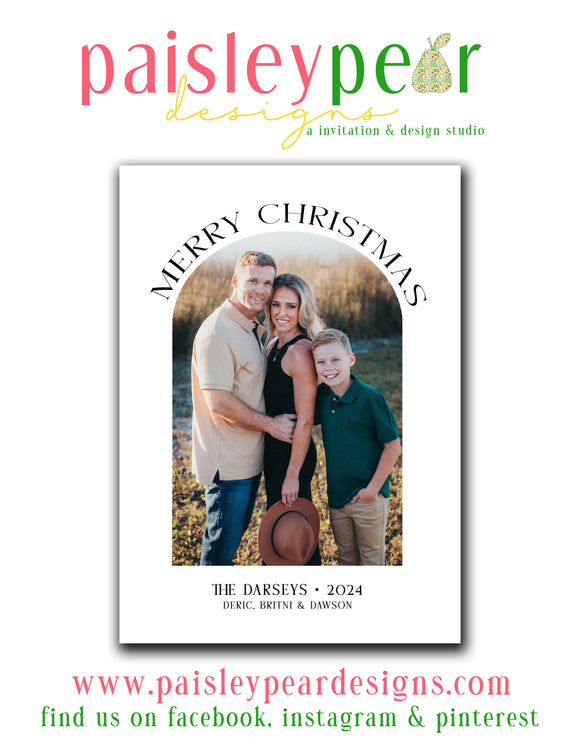 Simple Christmas - Christmas Photo Card - Digital Available