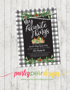 My Favorite Things - Christmas Party Invitation