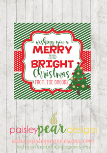 Merry & Bright - Christmas Treat Tags