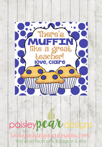 Muffin  - Teacher Appreciation Tags