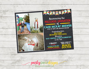 Pre-School/Kindergarten - Graduation Announcement