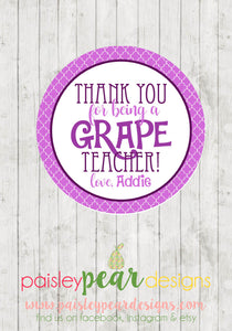 Grape - Teacher Appreciation Tags