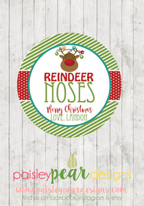Reindeer Noses - Christmas Treat Tags