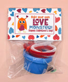 Love Monster - Create Your Own - Play Doh - Valentine Tags