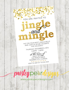 Jingle and Mingle - Christmas Party Invitation