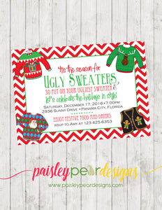 Ugly Sweater Party - Christmas Party Invitation