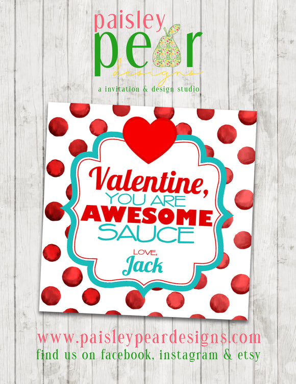 Awesome Sauce - Valentine Tags