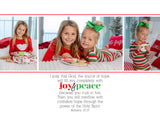 Merry and Bright - Green and Red - Christmas Photo Card