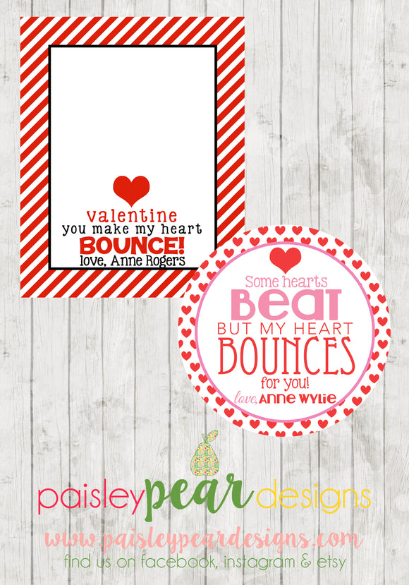 Heart Bounces - Valentine Tags