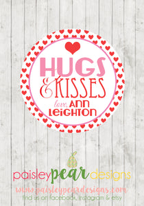 Hugs and Kisses - Valentine Tags