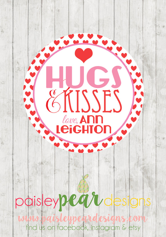 Hugs and Kisses - Valentine Tags