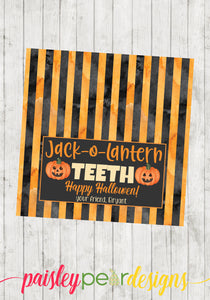 Jack-o-Lantern Teeth Tag