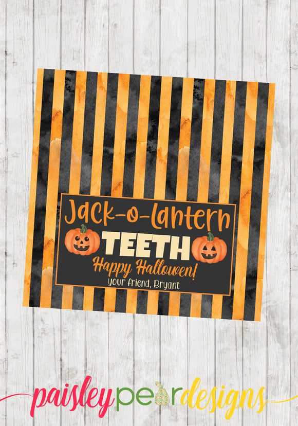 Jack-o-Lantern Teeth Tag
