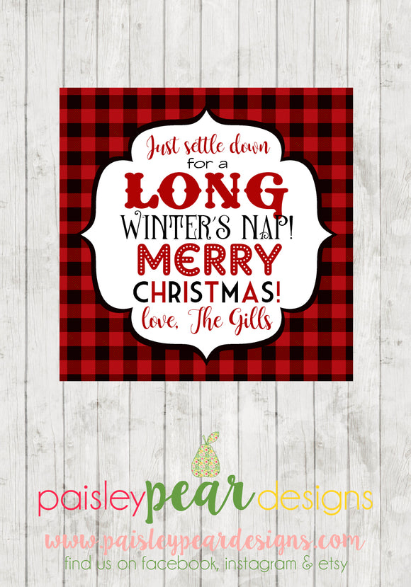 Long Winter's Nap - Christmas Treat Tags