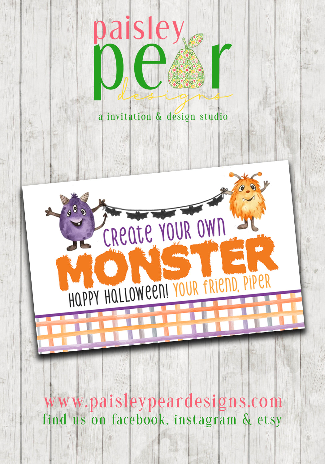 create-your-own-monster-halloween-treat-tag-paisley-pear-designs-and-invites for Make Your Own Monster Free Printable Create your own MONSTER - Halloween Treat Tag – Paisley Pear Designs and Invites for Make Your Own Monster Free Printable