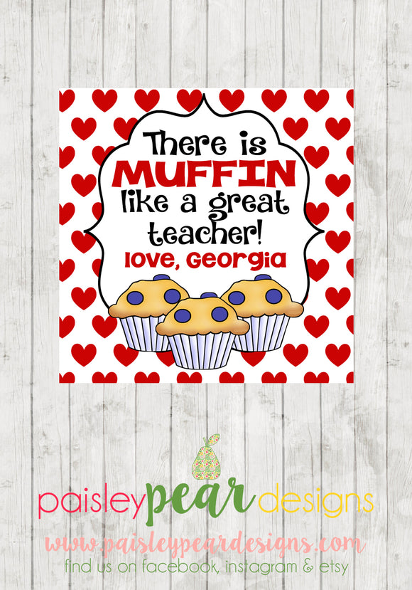 Muffin - Valentine Tags