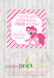 My Little Pony - Valentine Tags -Pinkie Pie - Sparkle