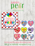Love you to Pieces - Puzzle - Valentine Tags