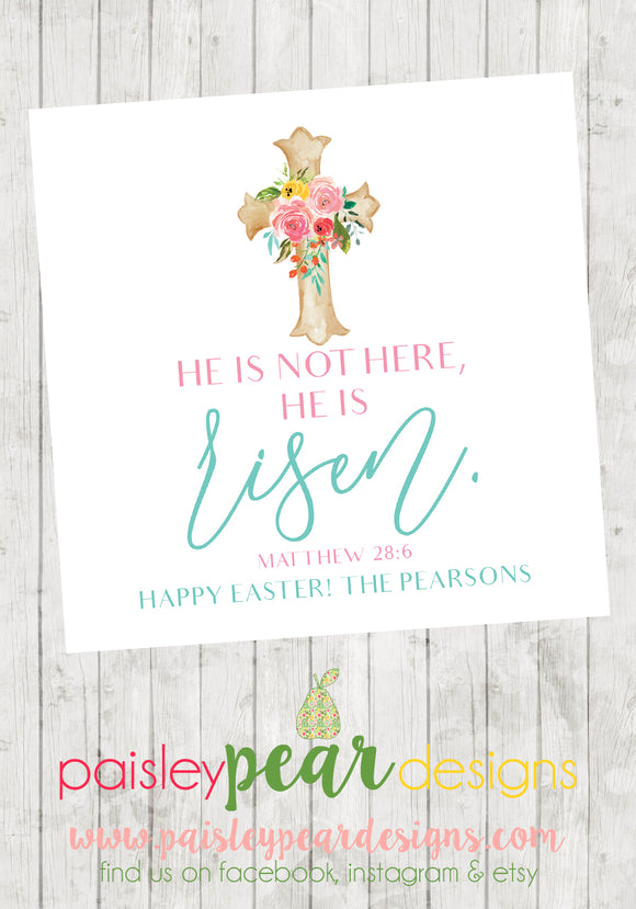 He Is Risen - Easter Tag