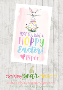 Hoppy Easter - Bunny in Egg Tag