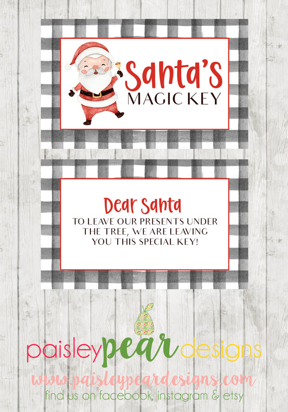 Santa's Magic Key - Christmas Treat Tags