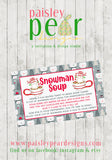 Snowman Soup - Christmas Treat Tags
