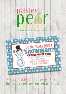 Create your own Snowman - Christmas Treat Tags