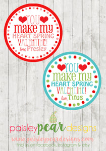 Heart Spring- Valentine Tags