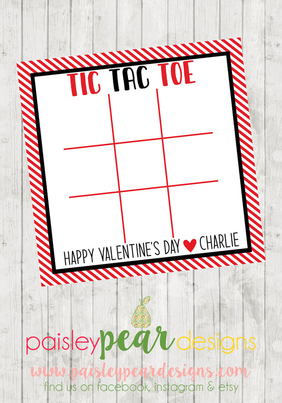 Tic Tac Toe - Valentine Tags