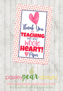 Whole Heart - Teacher Tag